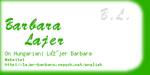 barbara lajer business card